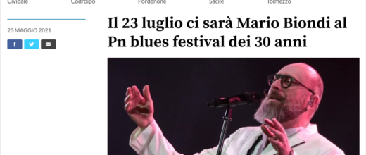 Il 23 luglio ci sarà Mario Biondi al Pn blues festival dei 30 anni