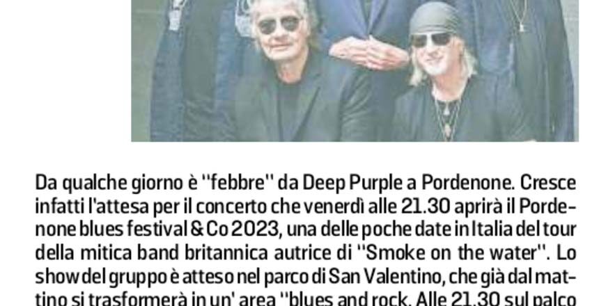 Messaggero Veneto Deep Purple