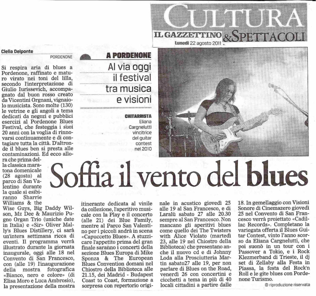 Il Gazzettino – Soffia il vento del blues