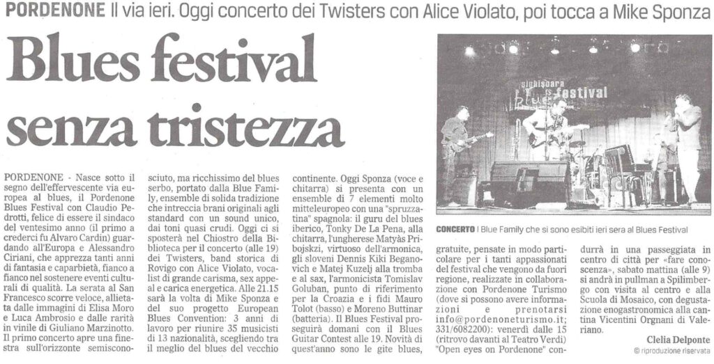 Blues festival senza tristezza