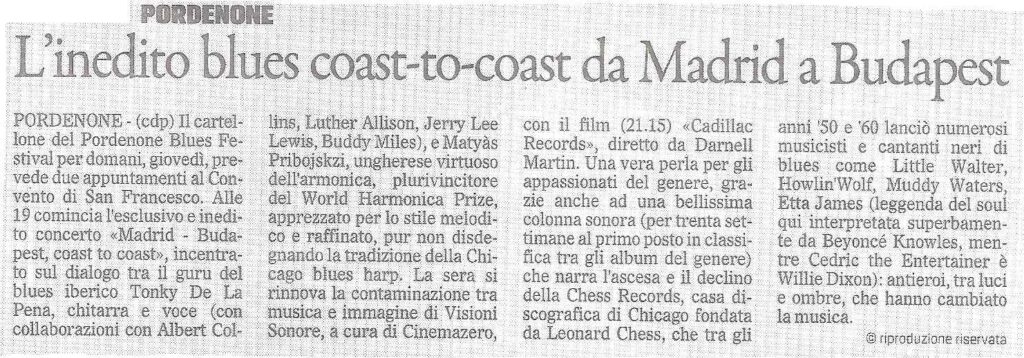 L'inedito blues coast-to-coast da Madrid a Budapest
