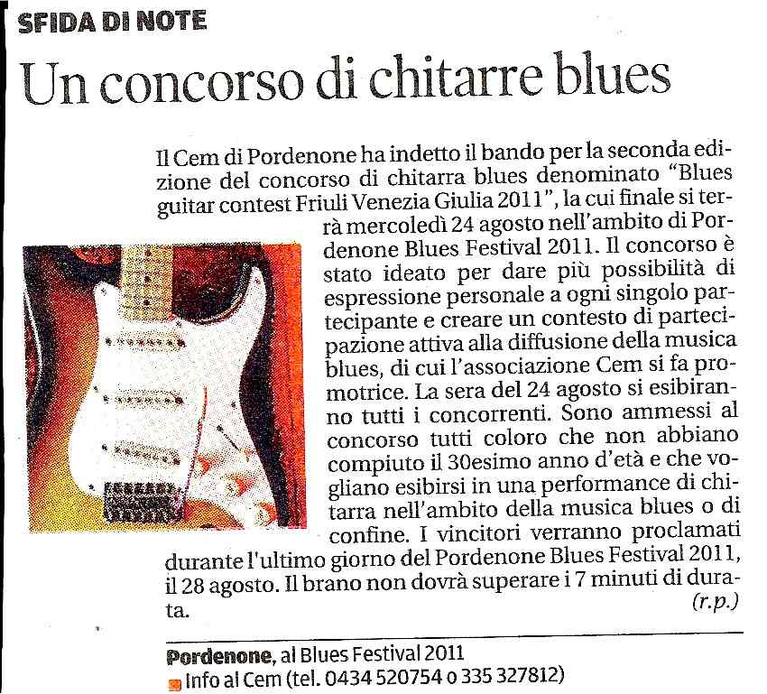 Un concorso di chitarre blues