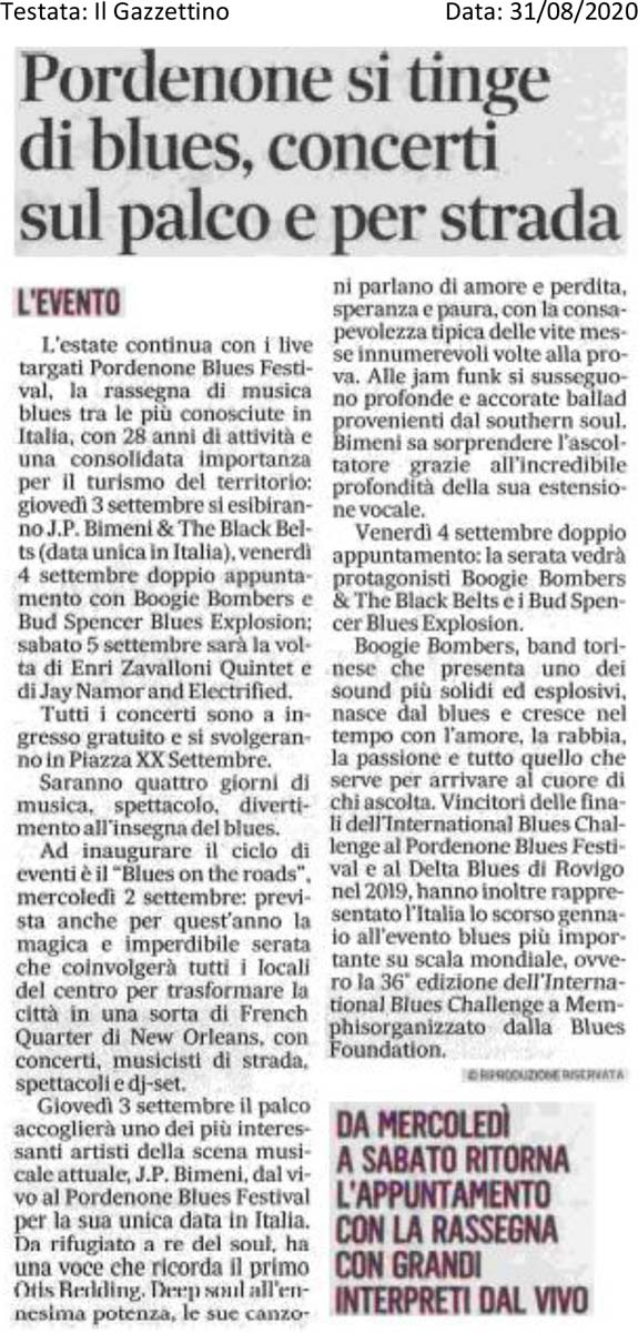 IL Gazzettino - 31 agosto 2020