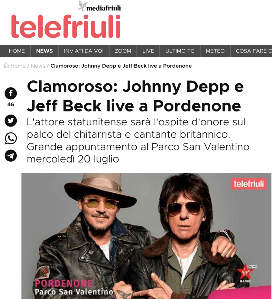 Johnny Depp a Pordenone