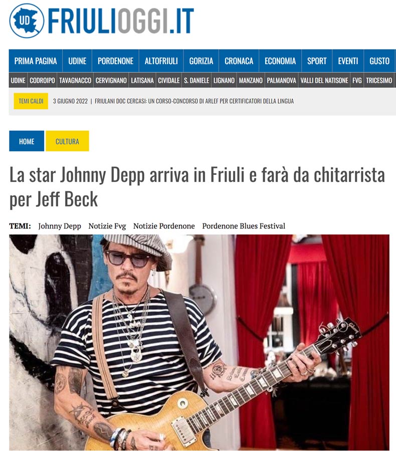 La star Johnny Depp...