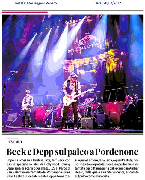 Beck e Depp sul palco a Pordenone