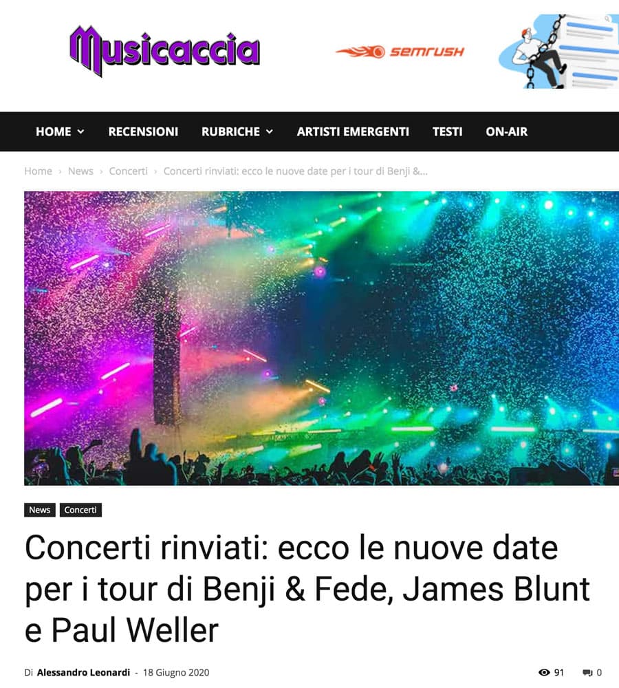 Articolo su Musicaccia