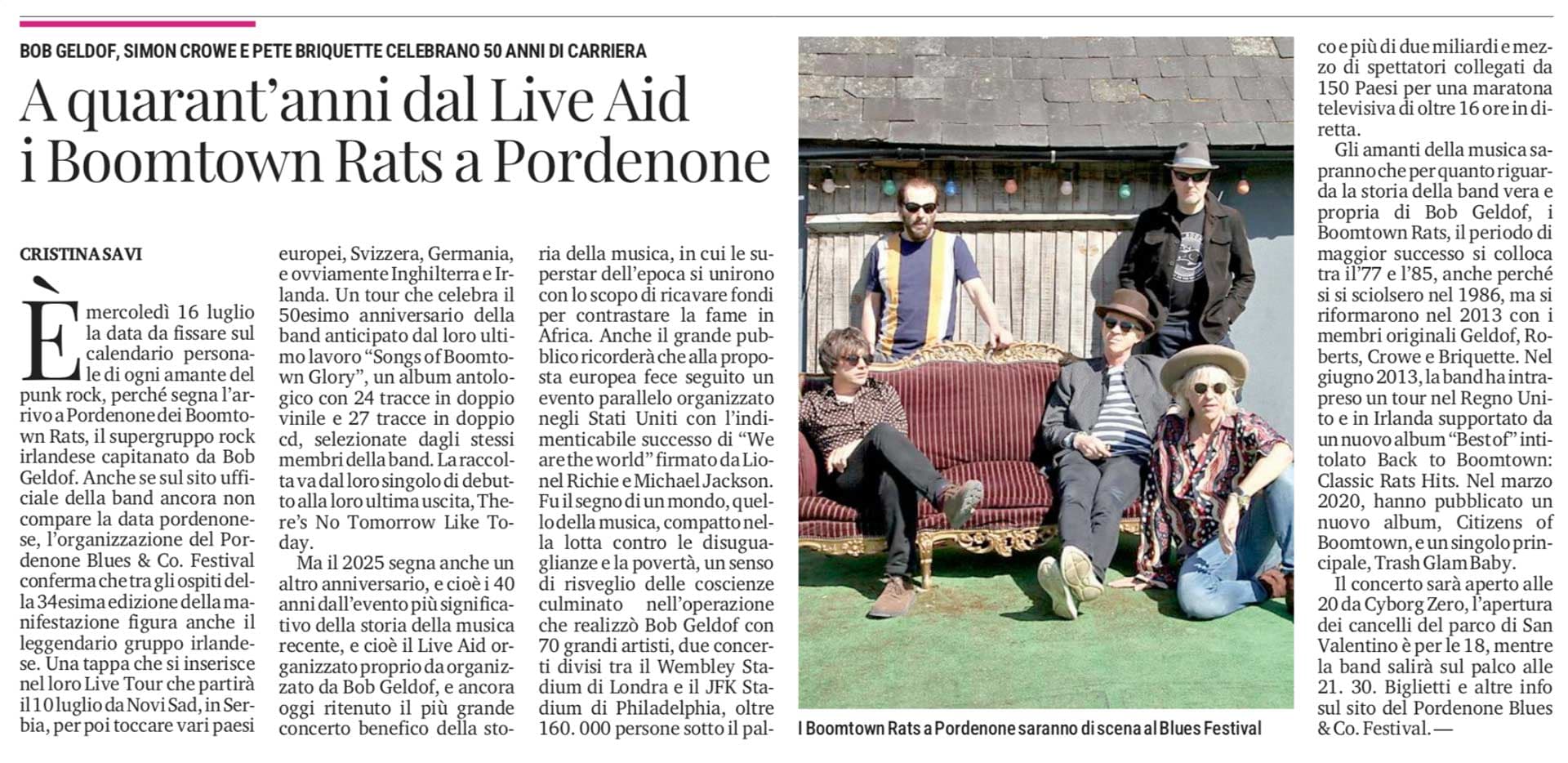 2025 06 11 messaggero boomtown rats