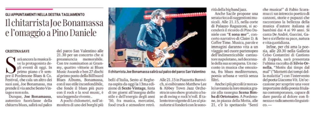 2025 07 18 messaggero veneto bonamassa