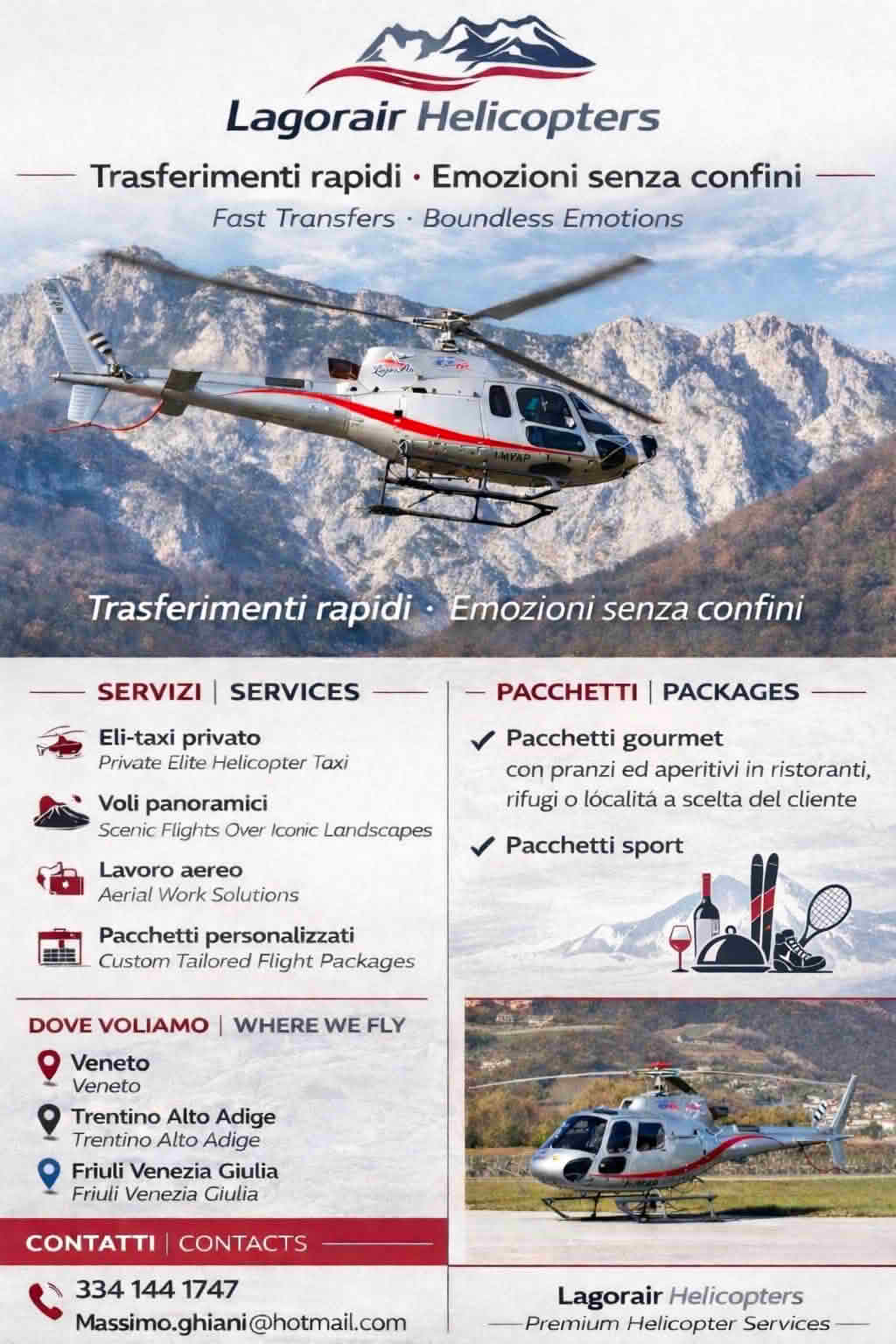 elicottero voli panoramici locandina