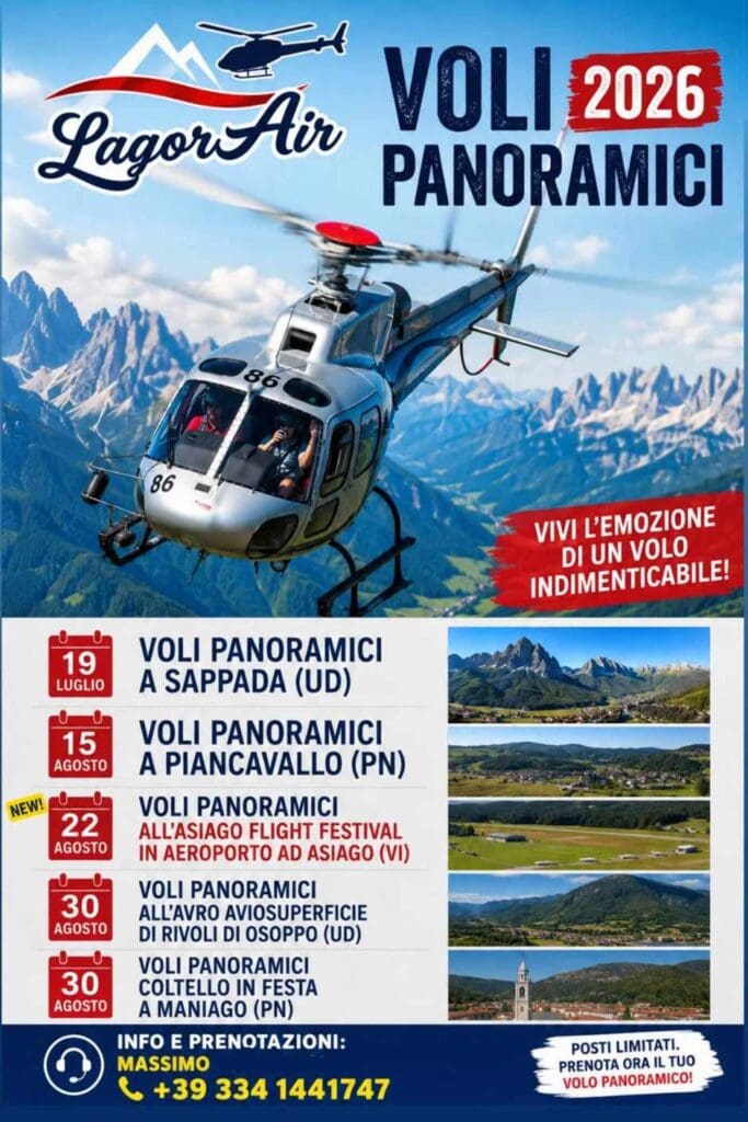 elicottero voli panoramici piancavallo locandina